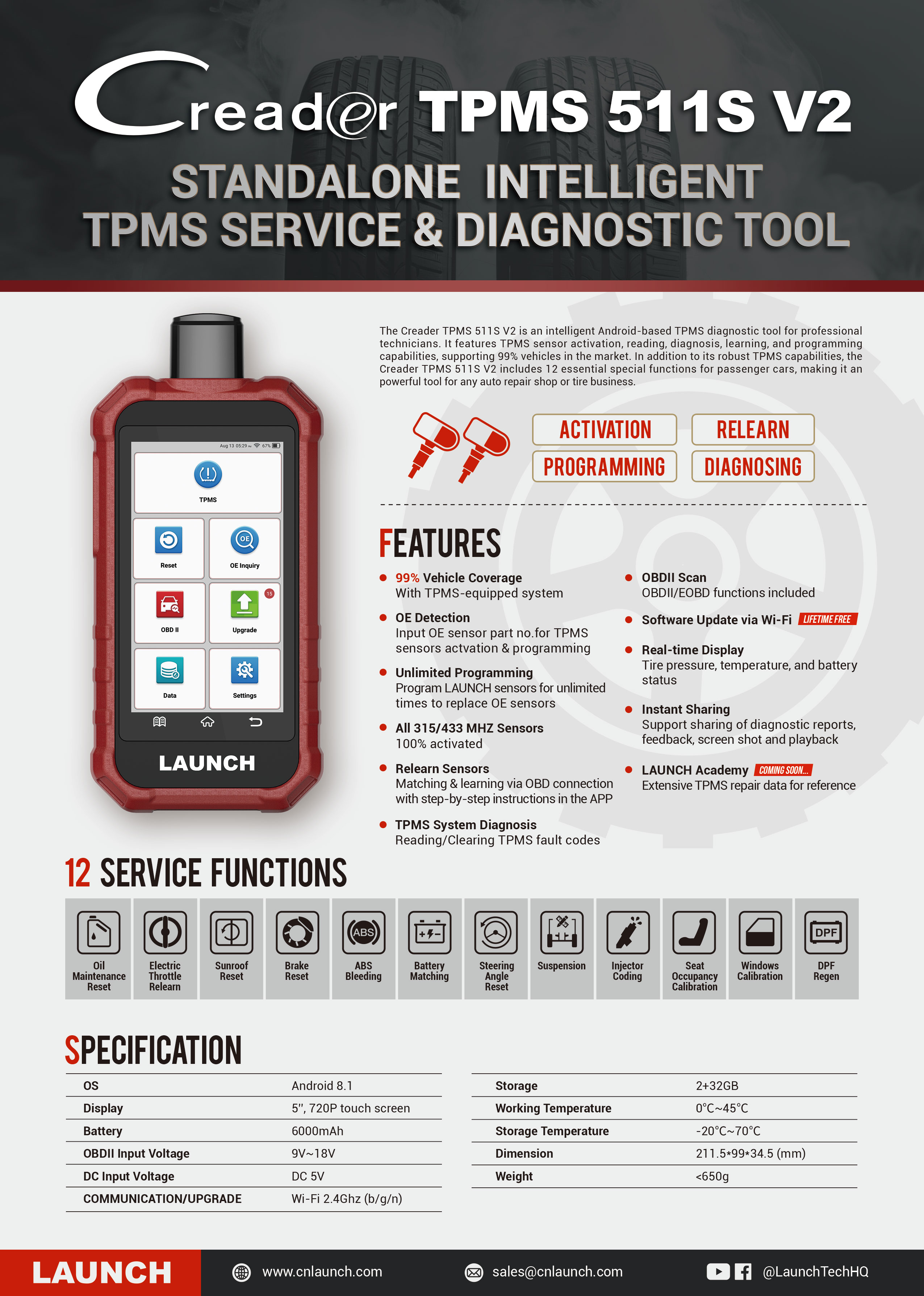 Creader TPMS 511S V2